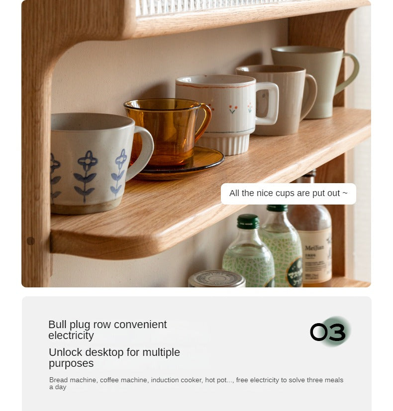 Oak, Beech, Cherry Wood Solid Wood Wall-Mounted Suspended Cabinet