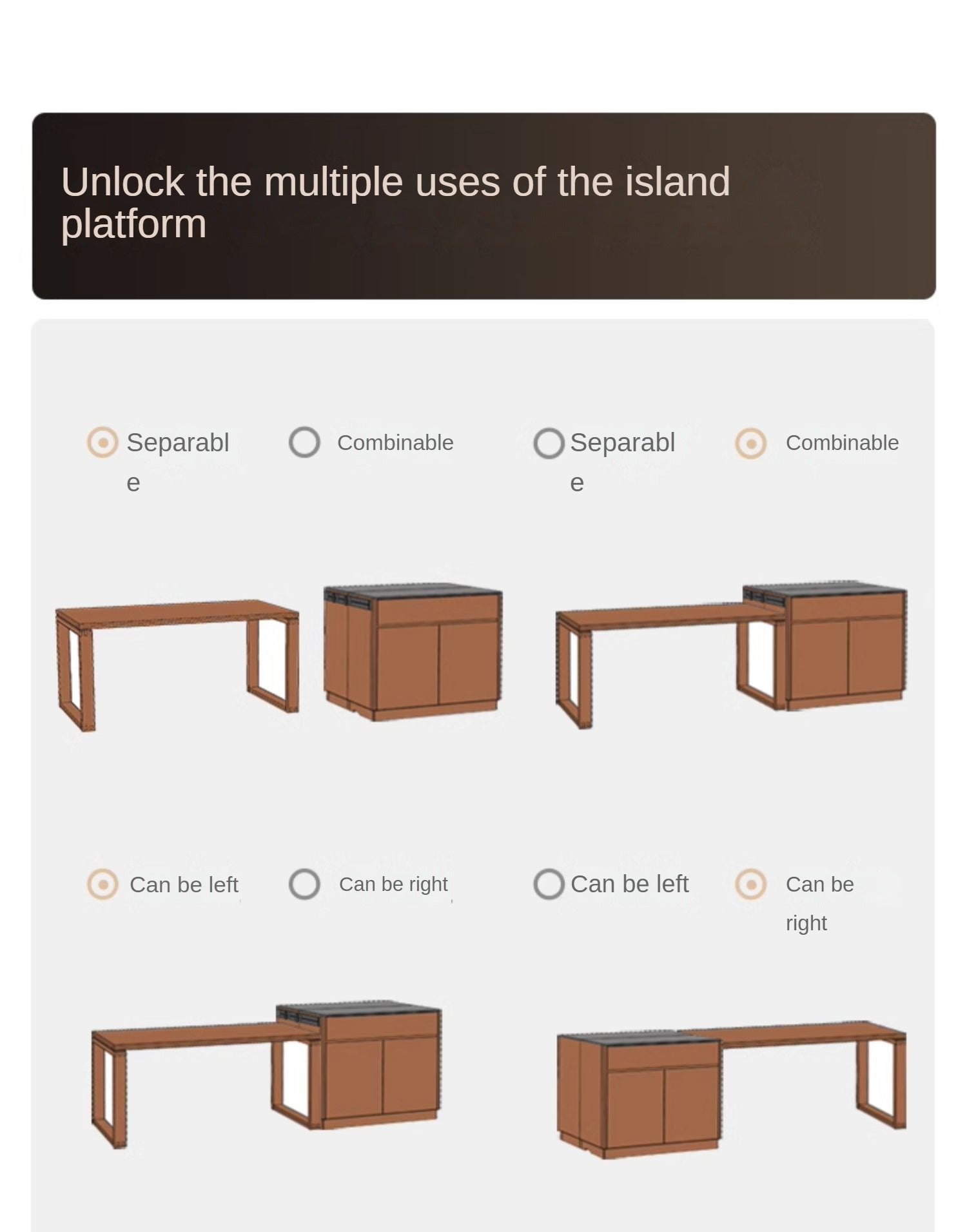 Black Walnut, Oak Solid Wood Island Light Luxury Sideboard