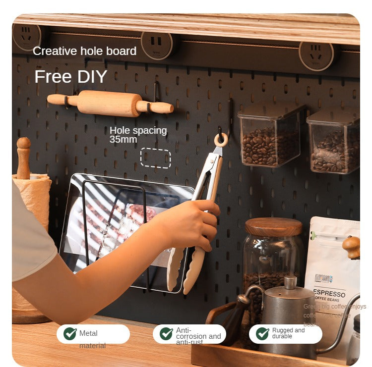 Oak Solid Wood Modern Dining Sideboard Against The Wall