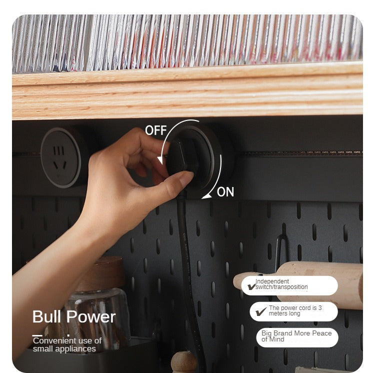 Oak Solid Wood Modern Dining Sideboard Against The Wall