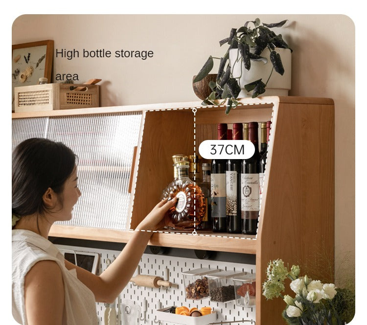 Beech Solid Wood Against The Wall Dining Sideboard