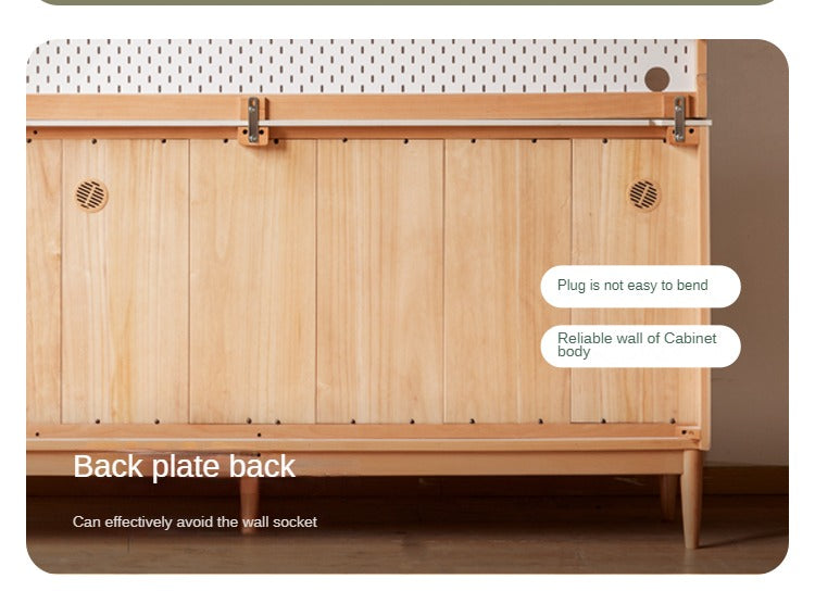 Beech Solid Wood Against The Wall Dining Sideboard