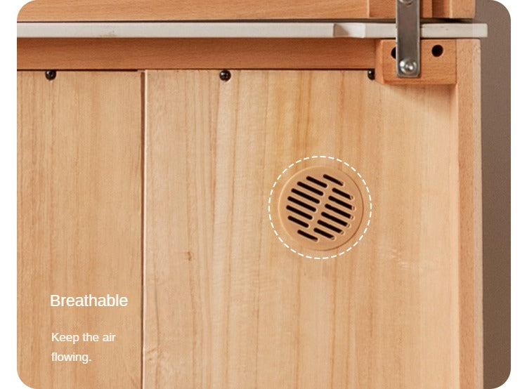 Beech Solid Wood Against The Wall Dining Sideboard