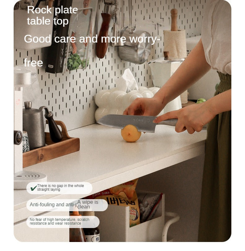 Solid RubberWood Multifunctional High Rock Plate Dining Sideboard