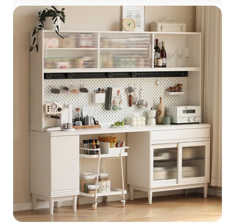 Poplar Solid Wood, Solid RubberWood Multifunctional High Rock Plate Dining Sideboard