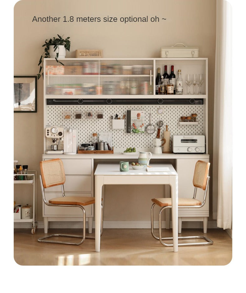 Poplar Solid Wood, Solid RubberWood Multifunctional High Rock Plate Dining Sideboard