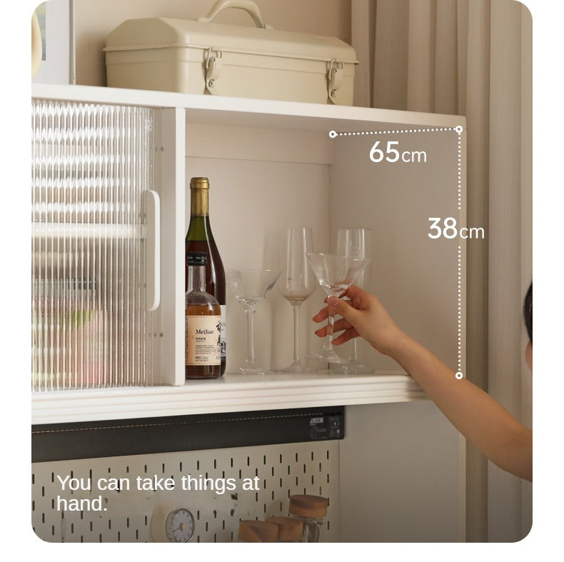 Solid RubberWood Multifunctional High Rock Plate Dining Sideboard