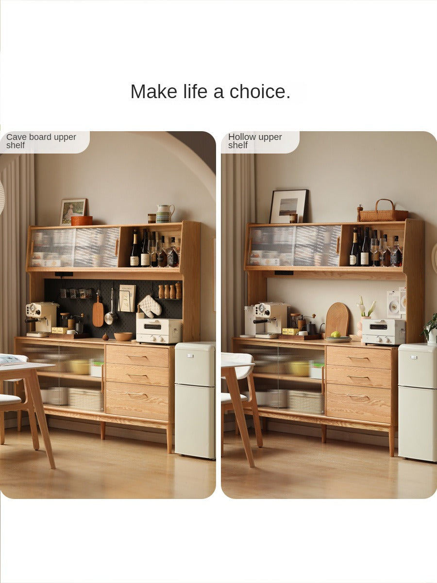 Oak Solid Wood Modern Multifunctional Sideboard
