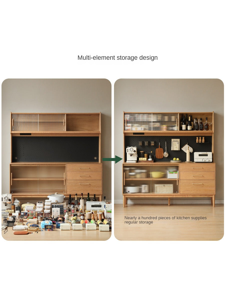 Oak Solid Wood Modern Multifunctional Sideboard