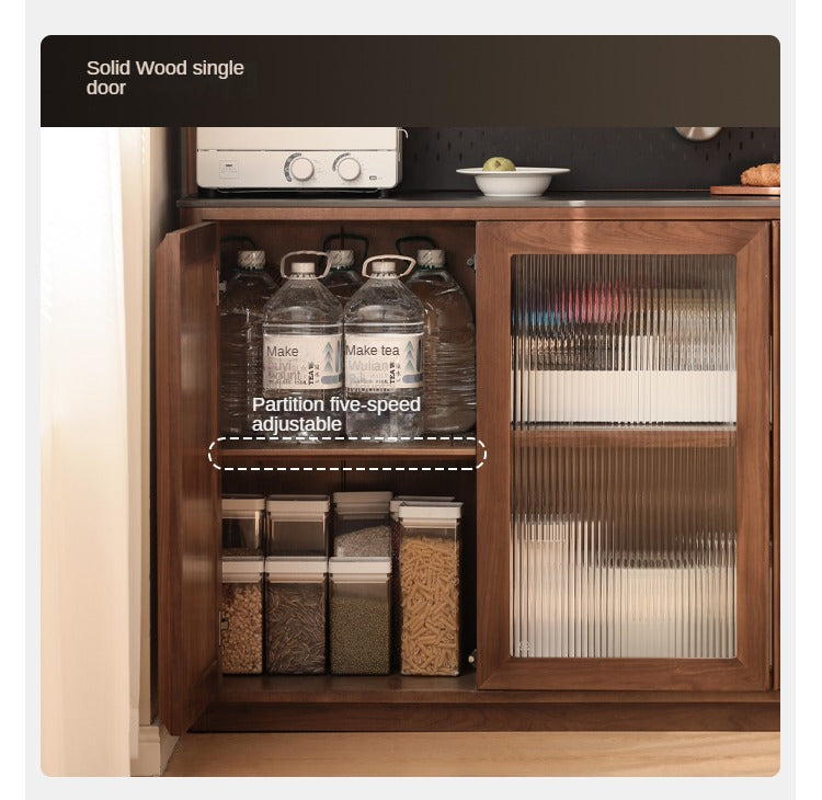 Black Walnut Solid Wood Sideboard Hole Storage