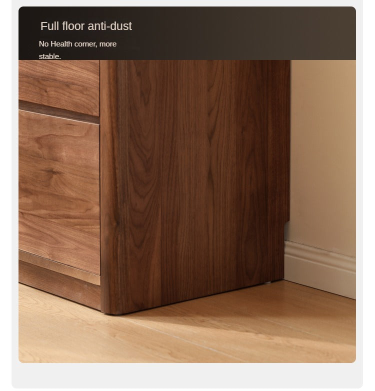 Black Walnut, Ash, Sandalwood Solid Wood Sideboard Hole Storage