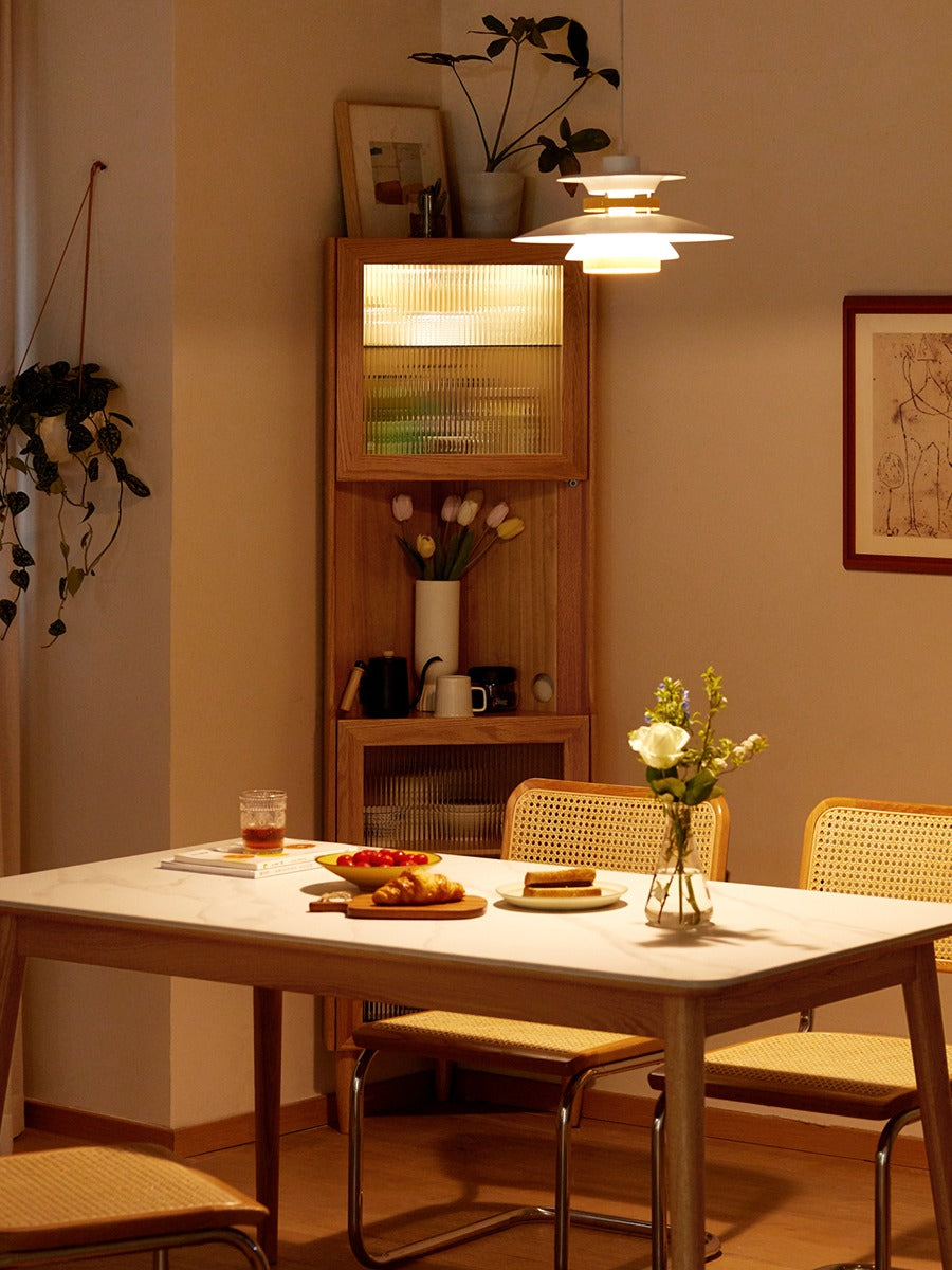 Oak Solid Wood Corner Storage Cabinet