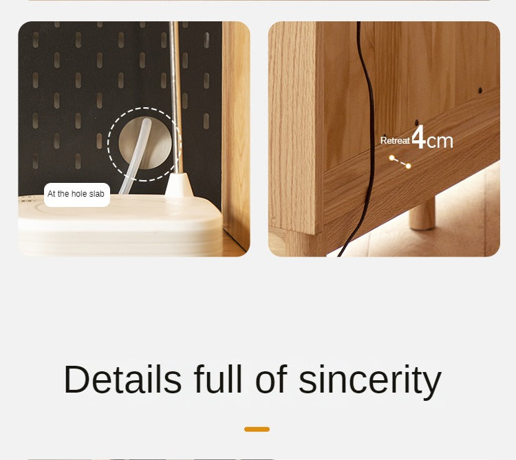 Oak, Ash, White Ash Solid Wood Large Capacity Storage Sideboard