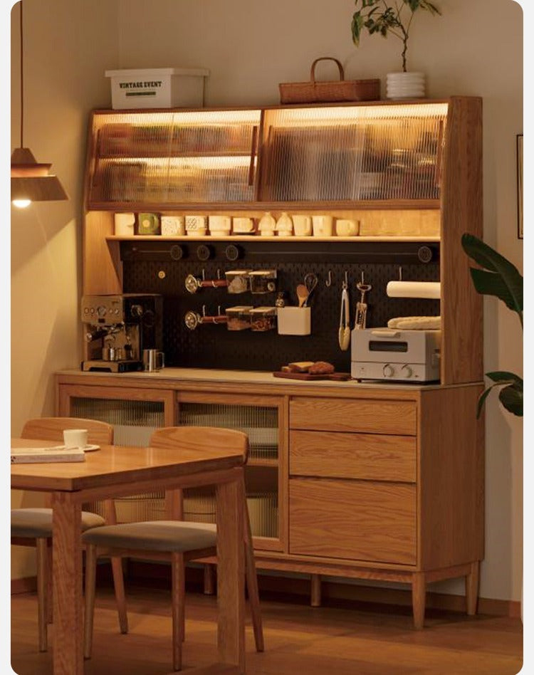 Oak, Ash Solid Wood Large Capacity Storage Sideboard