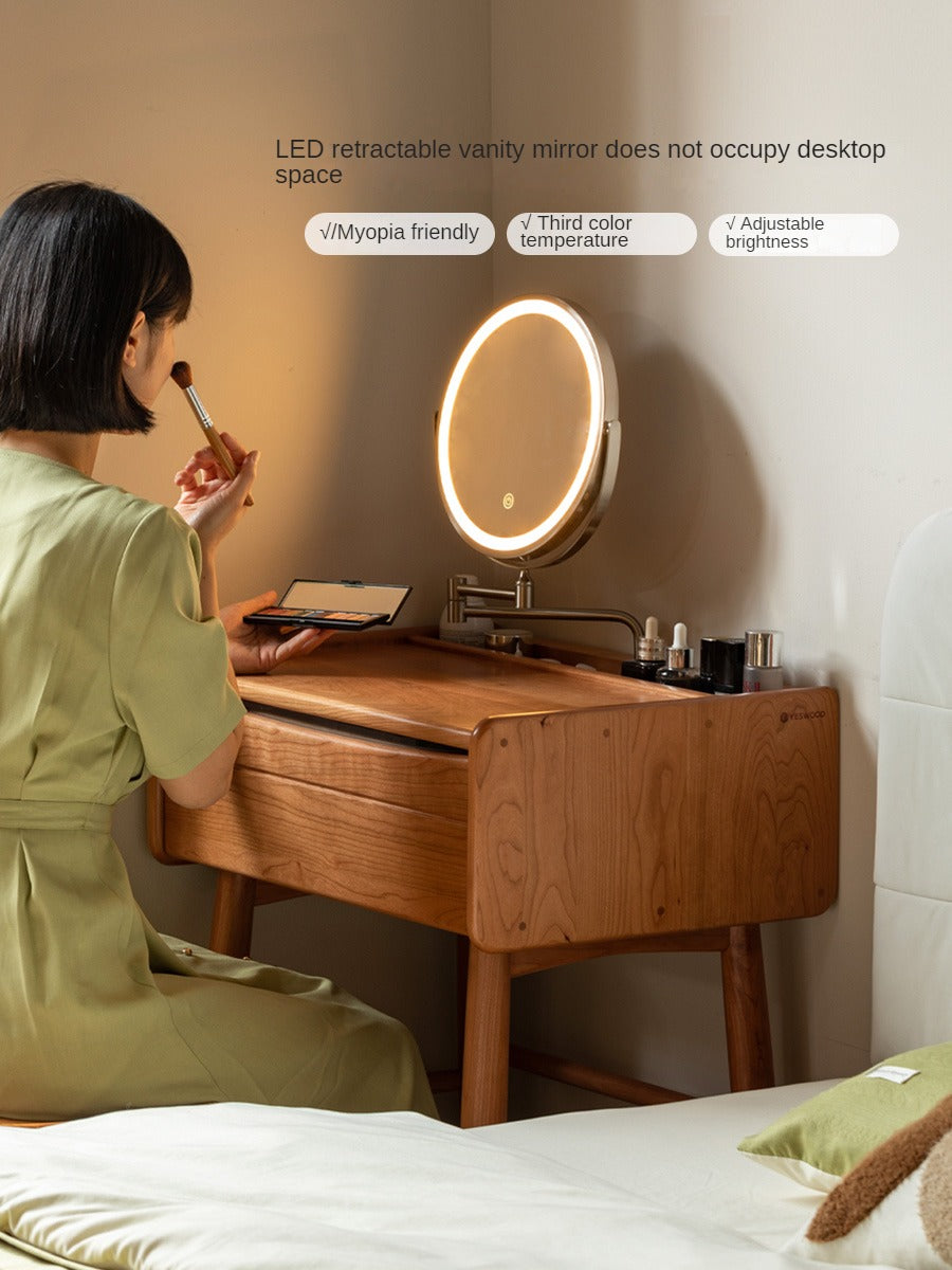 Cherry Solid Wood Small Vanity Table.