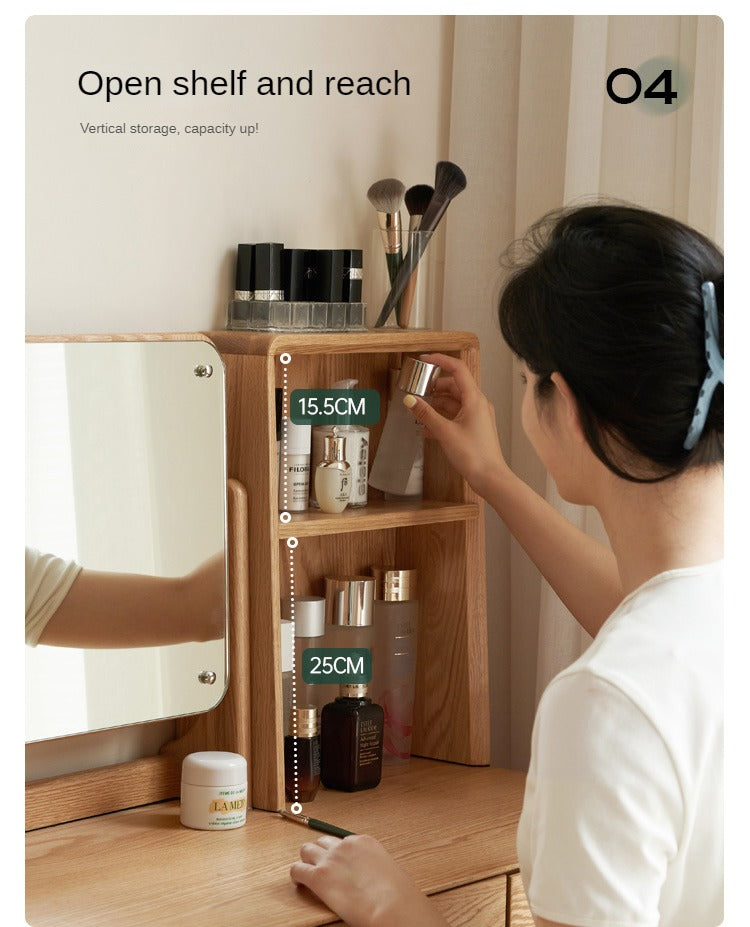 Beech Solid Wood Nordic Style Vanity Table.