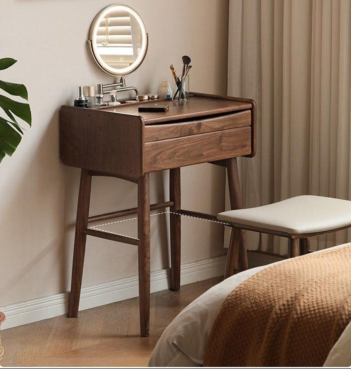 Black Walnut Solid Wood Vanity Table.