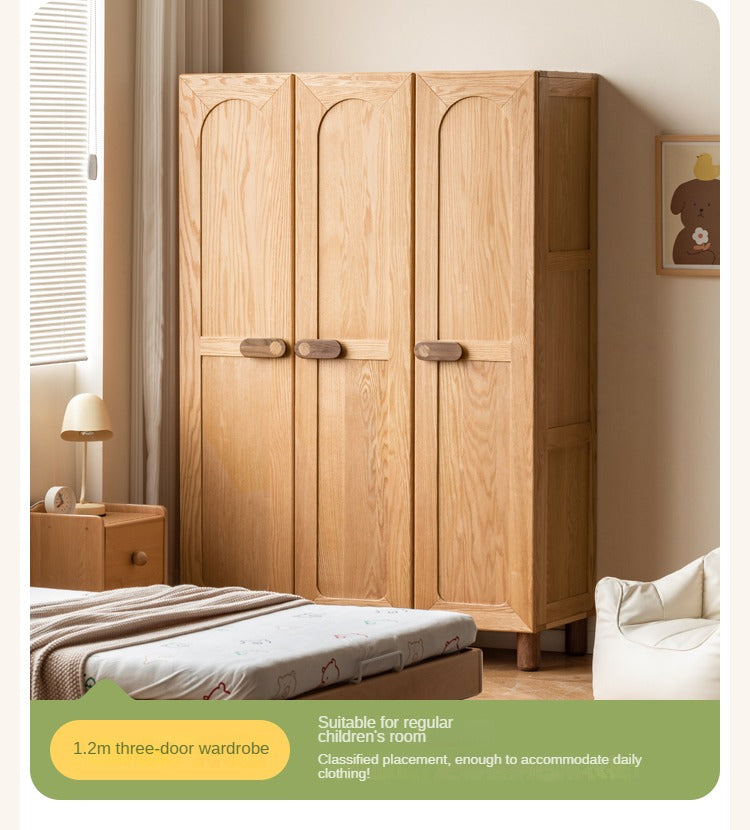 Oak Solid Wood Children's Wardrobe