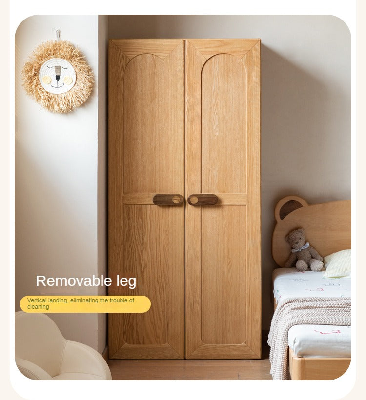Oak Solid Wood Children's Wardrobe