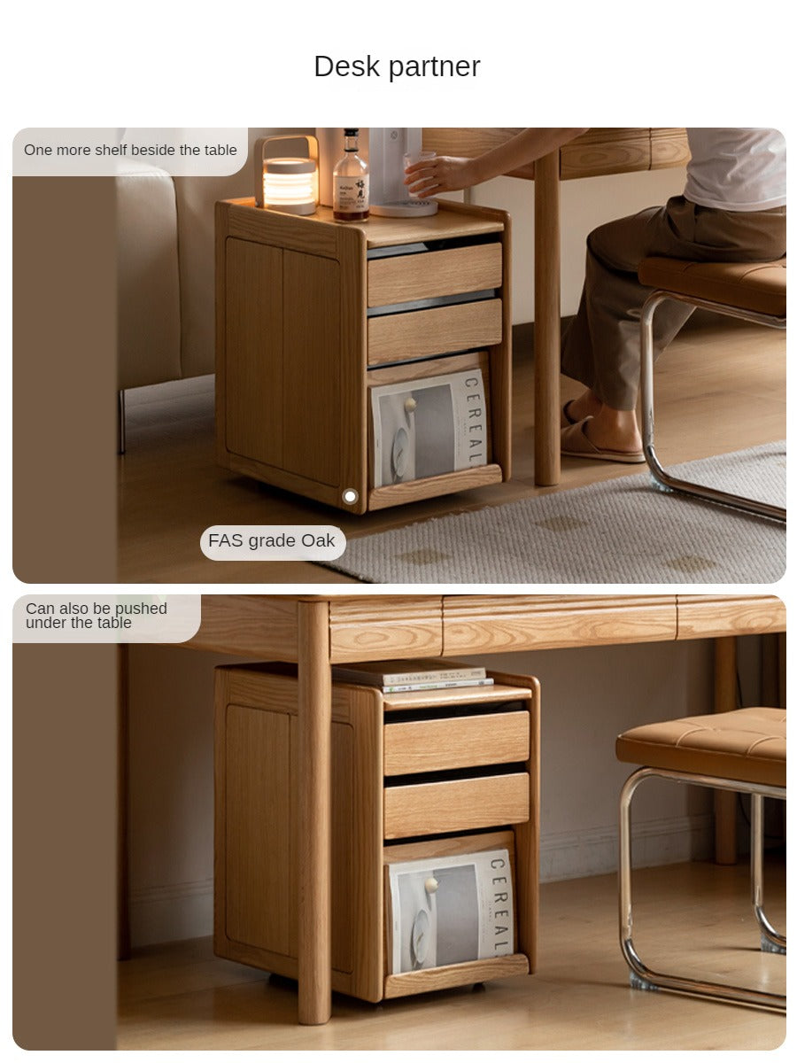 Oak, Cherry Wood, Black Walnut Solid Wood Multifunctional Bookcase