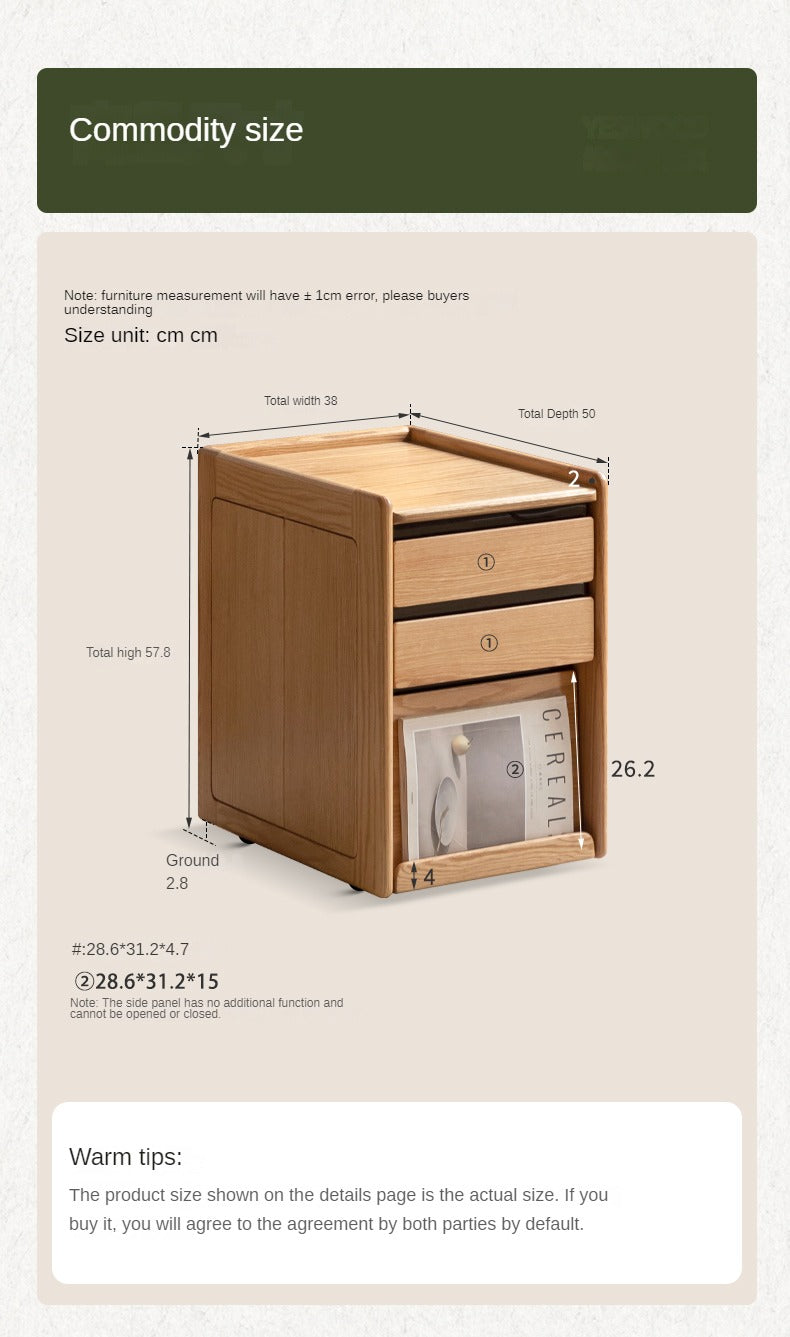 Oak, Cherry Wood, Black Walnut Solid Wood Multifunctional Bookcase