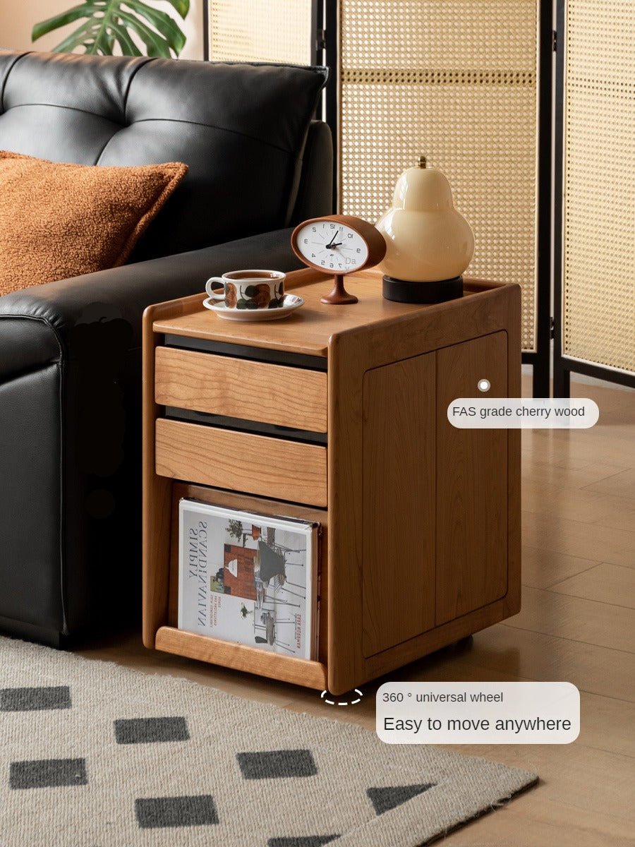 Oak, Cherry Wood, Black Walnut Solid Wood Multifunctional Bookcase
