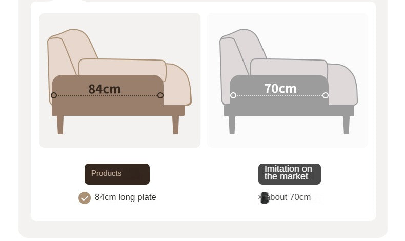 Black Walnut, Oak Solid Wood Leather Down Sofa.