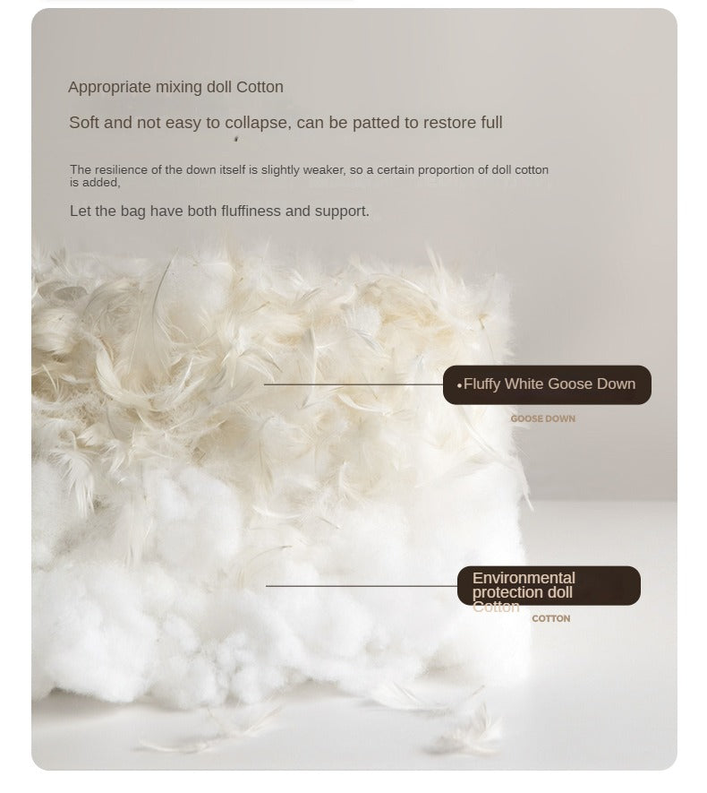 Black Walnut, Oak Solid Wood Leather Down Sofa.