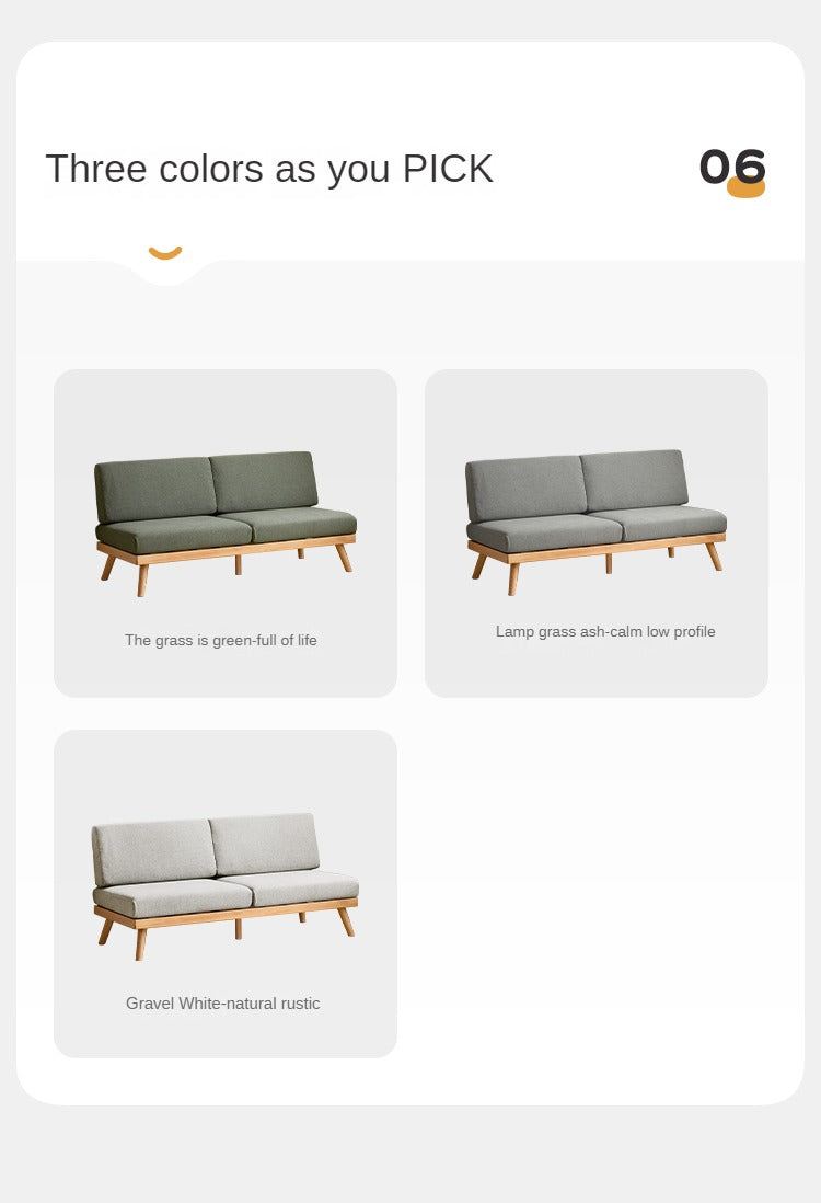 Beech Solid Wood Soft-covered Sofa.