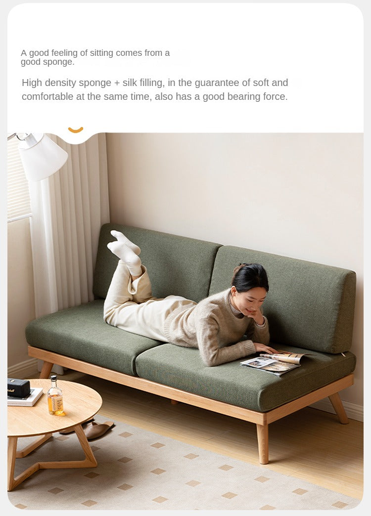 Beech Solid Wood Soft-covered Sofa.