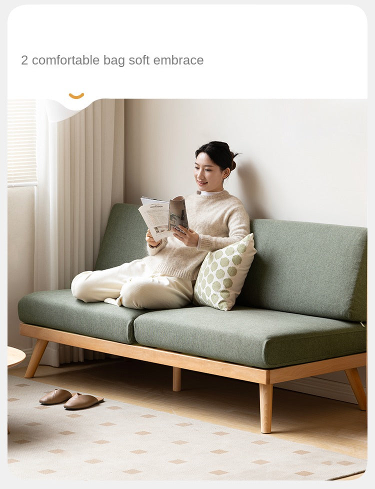 Beech Solid Wood Soft-covered Sofa.
