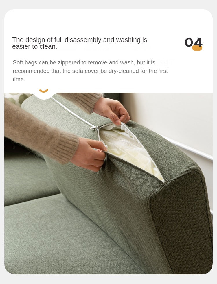 Beech Solid Wood Soft-covered Sofa.