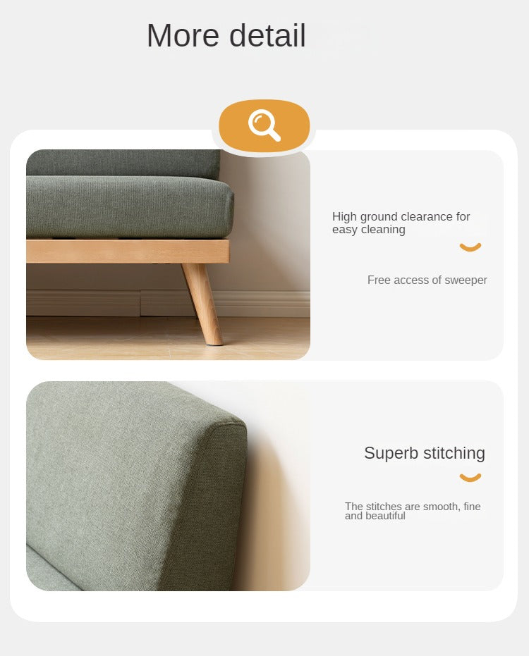 Beech Solid Wood Soft-covered Sofa.