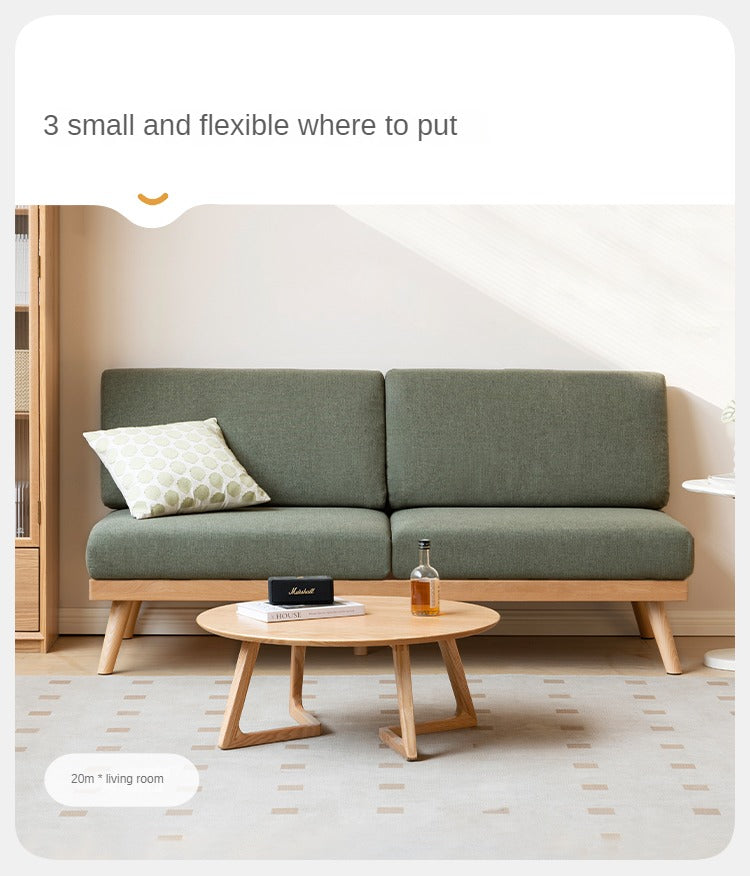 Beech Solid Wood Soft-covered Sofa.