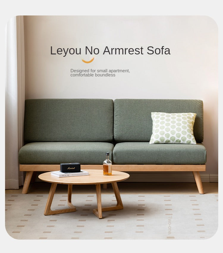 Beech Solid Wood Soft-covered Sofa.