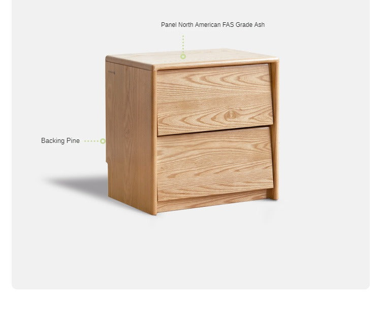 Ash, Oak Solid Wood Nightstand