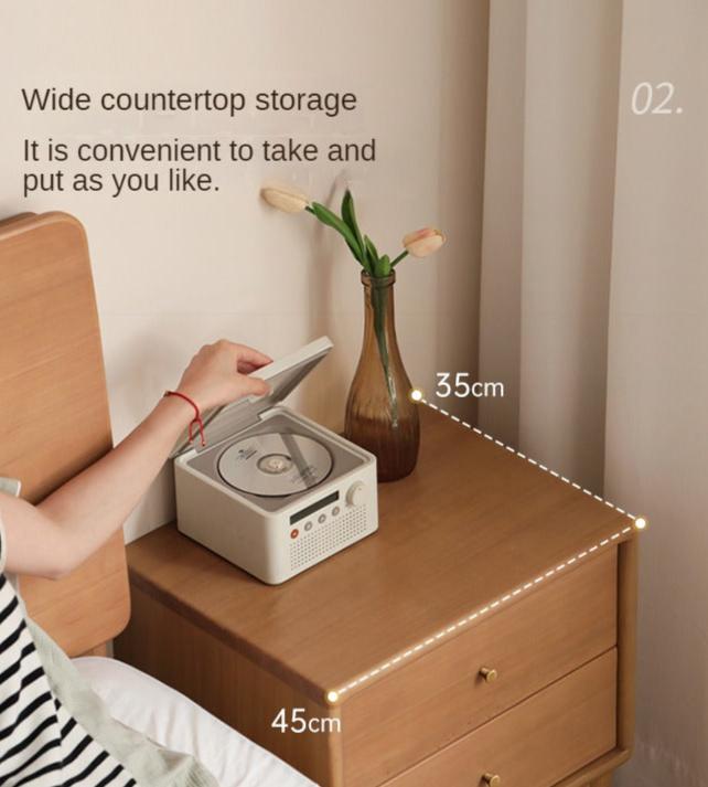 Poplar Solid Wood Nightstand,