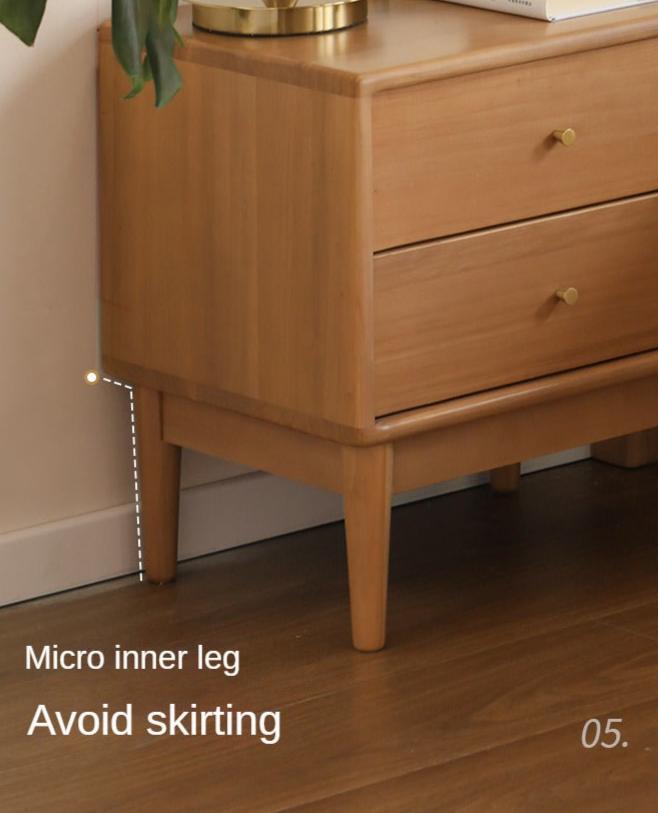 Poplar Solid Wood Nightstand,
