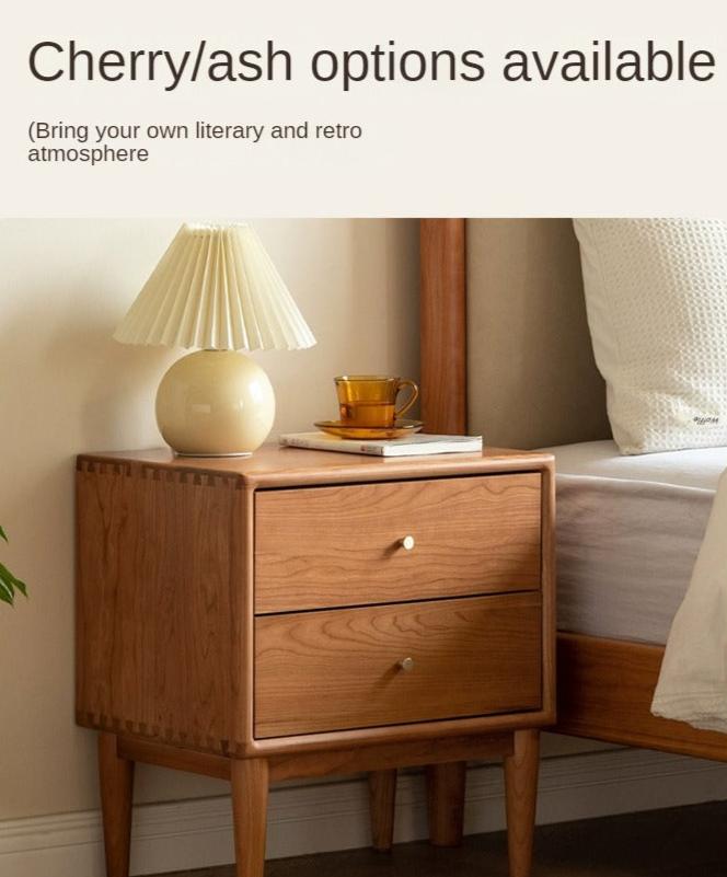 Poplar Solid Wood Nightstand,