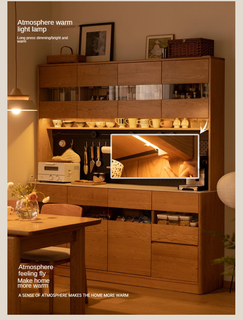 Cherry Solid Wood Large Capacity Storage Sideboard