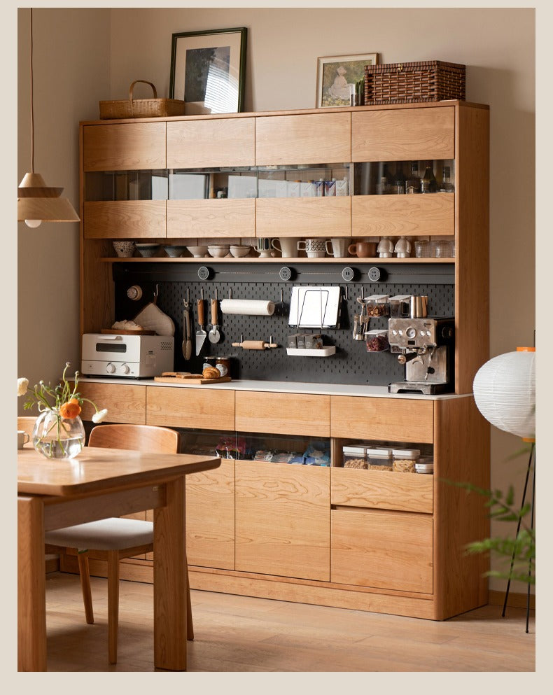 Cherry Solid Wood Large Capacity Storage Sideboard