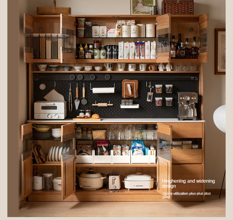 Cherry Solid Wood Large Capacity Storage Sideboard