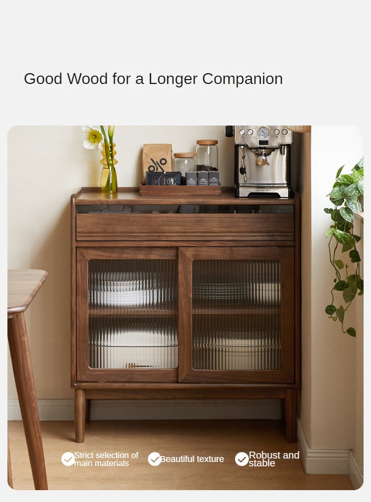 Black Walnut Solid Wood Modern Simple Dining Sideboard