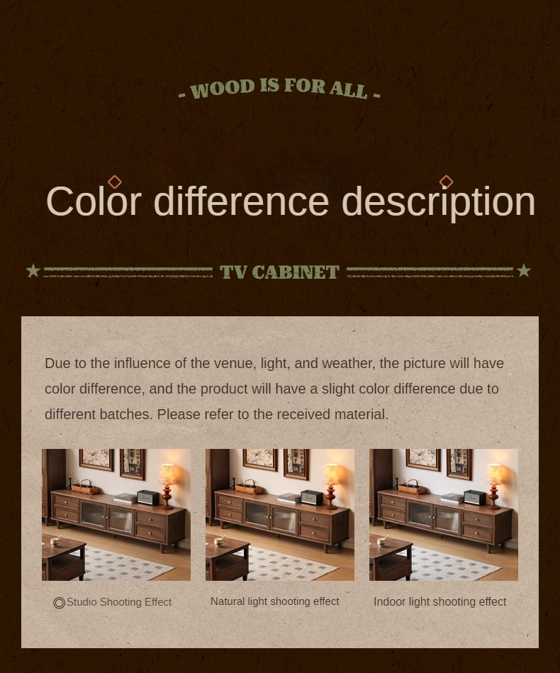 Black Walnut Solid Wood American Retro Locker TV Cabinet.