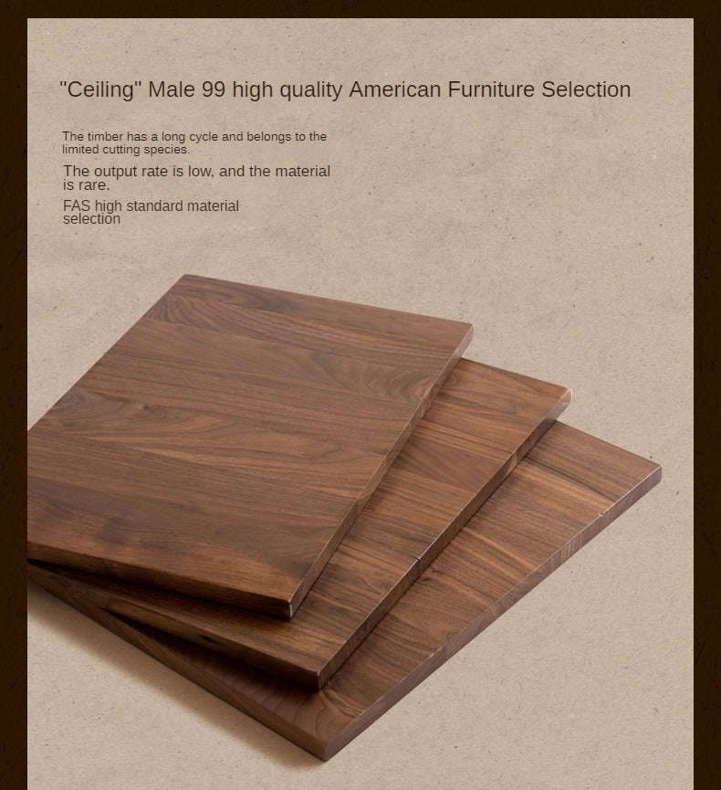 Black Walnut Solid Wood American Retro Locker TV Cabinet.