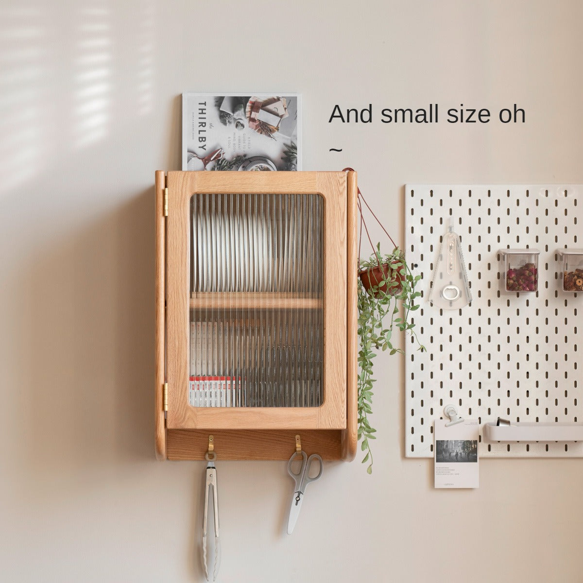 Oak Solid Wood Wall-Mounted Sideboard