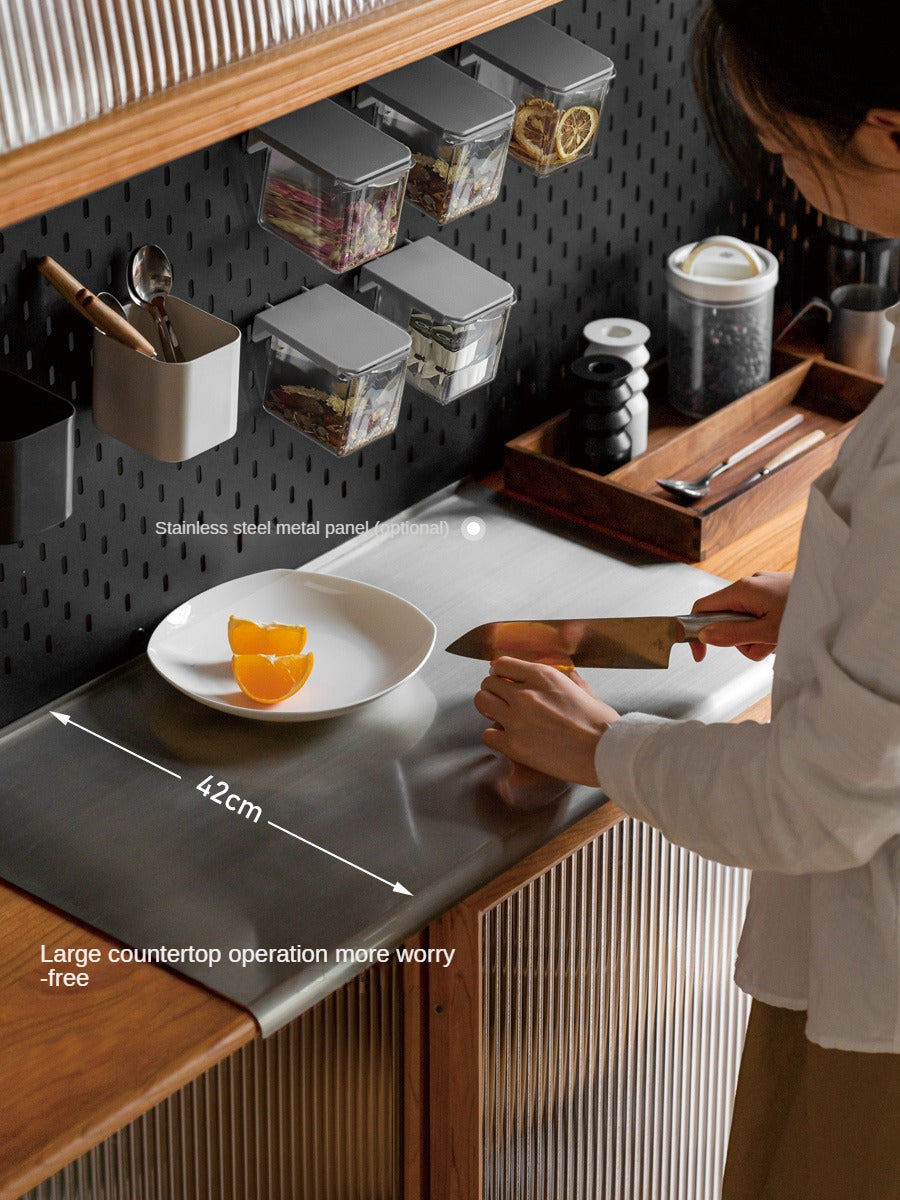 Cherry Solid Wood Sideboard High Cabinet Multi-Functional Buffet