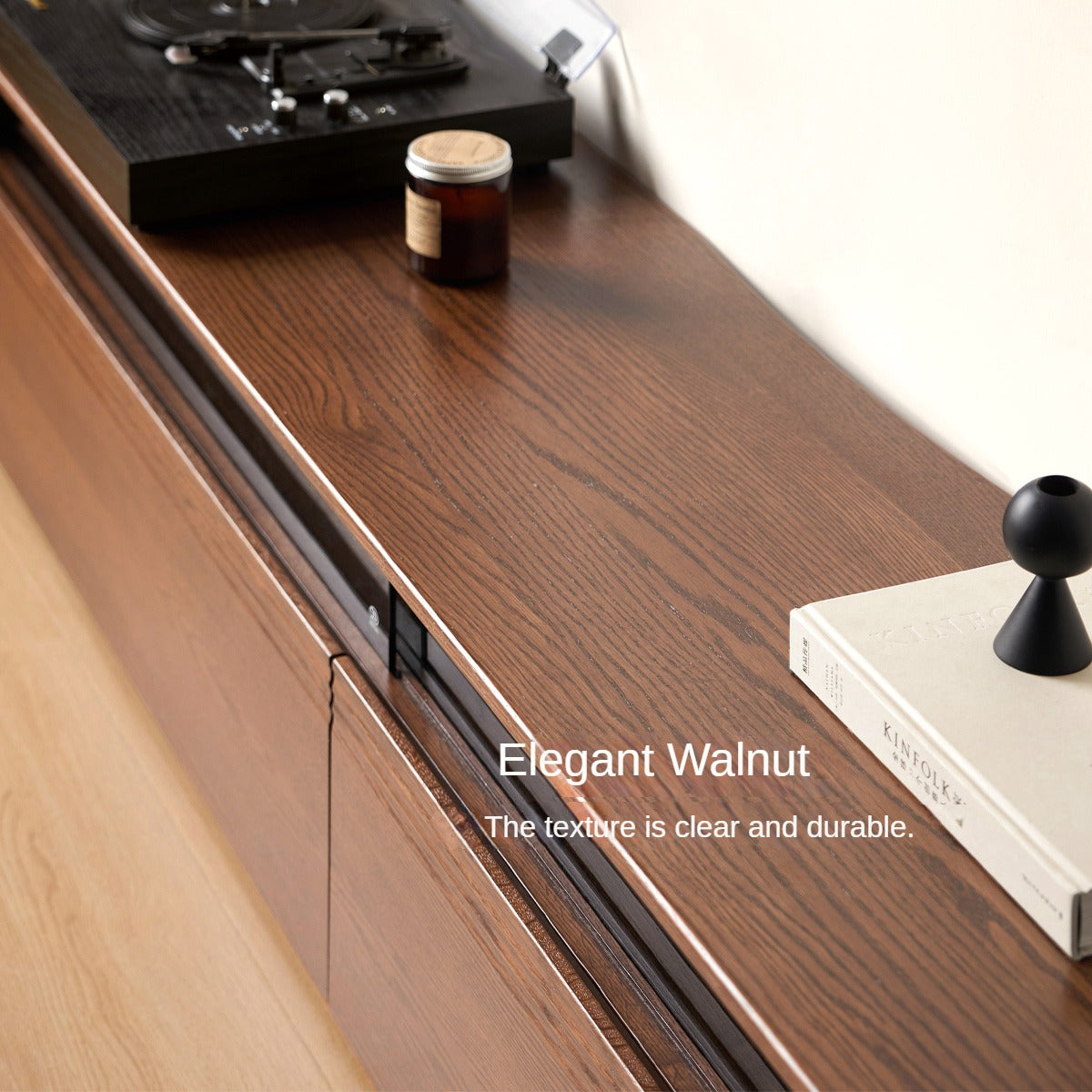 Oak Solid Wood Floor TV Cabinet.