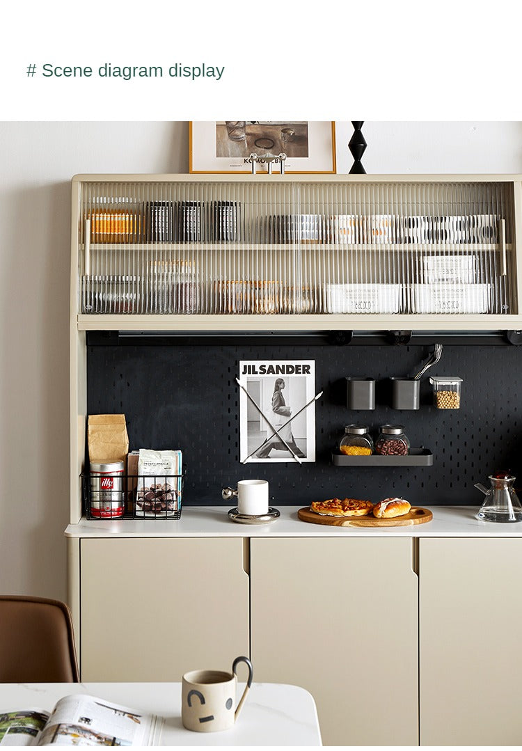 Poplar Solid Wood Light Luxury Dining Sideboard