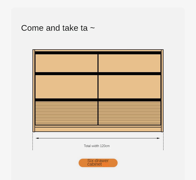 Tulipwood, Poplar Solid Wood Retro Style Drawers